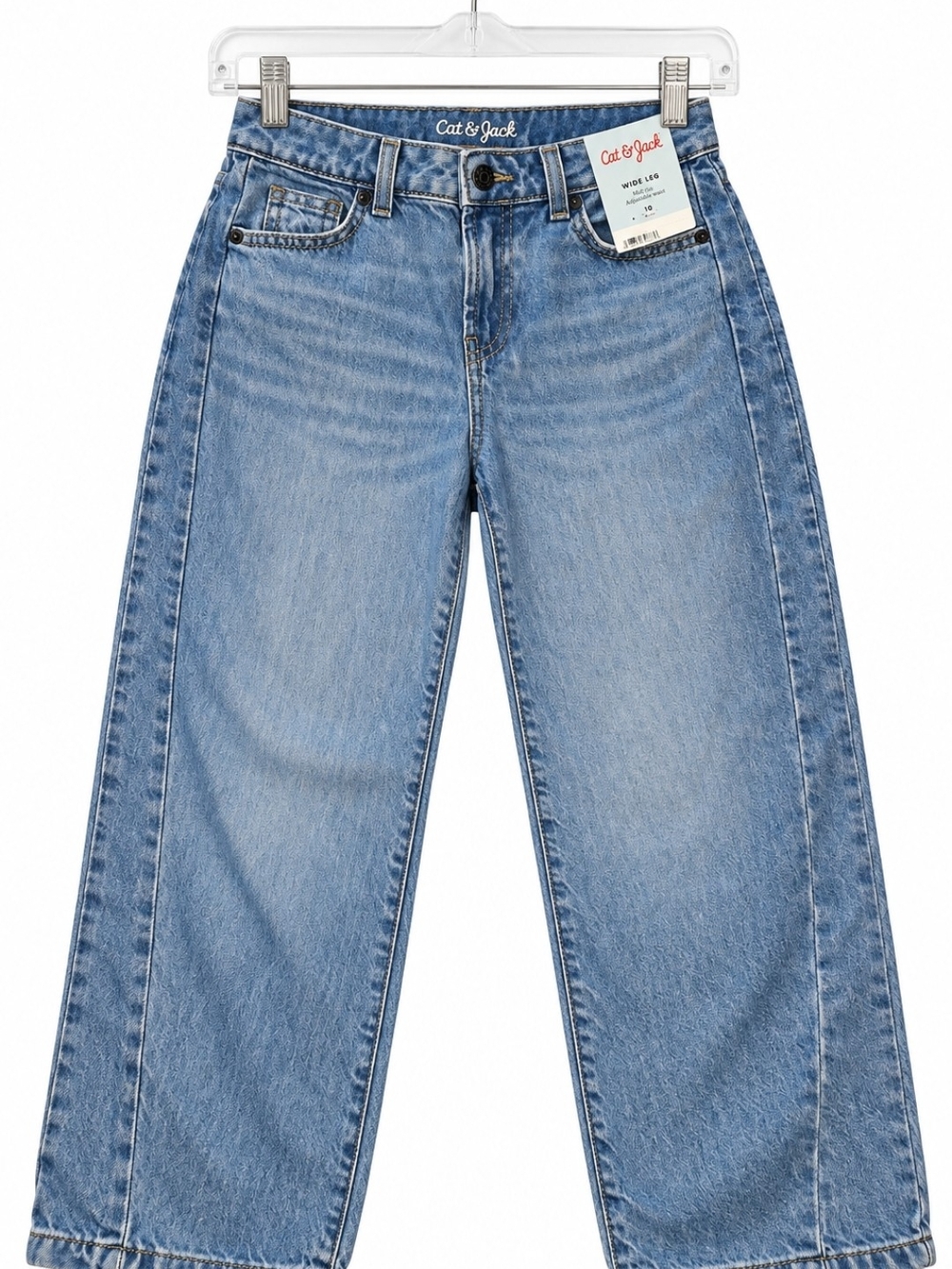 Barrel Mid Wash Wide Leg Jeans